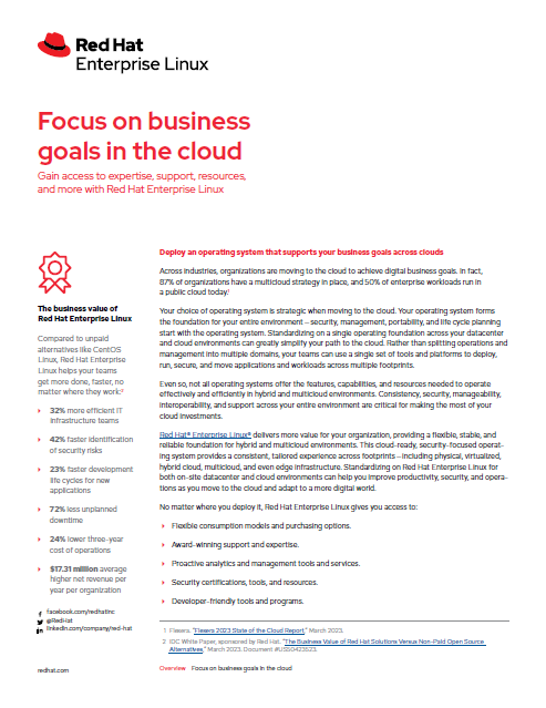 Focus on business goals in the cloud