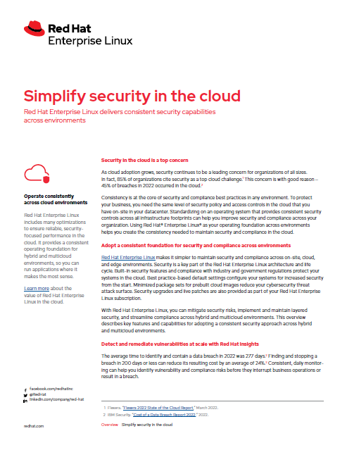 Simplify security in the cloud